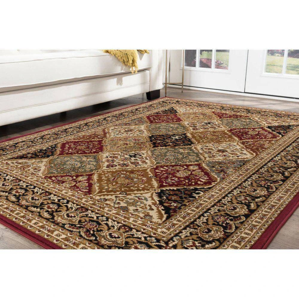 Sensation Border Red 9 ft. x 12 ft. Indoor Area Rug by Tayse Rugs 9 Sensation Border Red 9 ft. x 12 ft. Indoor Area Rug by Tayse Rugs - Image 7
