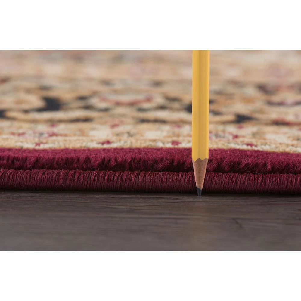 Sensation Border Red 9 ft. x 12 ft. Indoor Area Rug by Tayse Rugs 4 Sensation Border Red 9 ft. x 12 ft. Indoor Area Rug by Tayse Rugs - Image 2