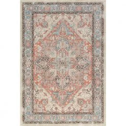 Antiquity Oriental Rust 8 ft. x 10 ft. Machine Washable Indoor Area Rug by Tayse Rugs