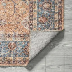 Parker Oriental Rust 5 ft. x 7 ft. Machine Washable Indoor Area Rug by Tayse Rugs -Malibu Wide Plank Shop rust tayse rugs area rugs prk1001 5x7 4f 1000