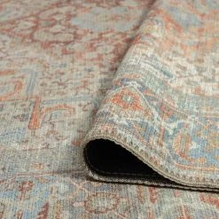 Parker Oriental Rust 5 ft. x 7 ft. Machine Washable Indoor Area Rug by Tayse Rugs -Malibu Wide Plank Shop rust tayse rugs area rugs prk1401 5x7 1f 1000