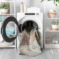 Parker Oriental Rust 5 ft. x 7 ft. Machine Washable Indoor Area Rug by Tayse Rugs -Malibu Wide Plank Shop rust tayse rugs area rugs prk1401 5x7 c3 1000