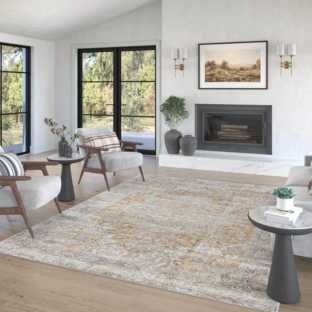 Parker Persian Rust 5 ft. x 7 ft. Machine Washable Indoor Area Rug by Tayse Rugs 8 Parker Persian Rust 5 ft. x 7 ft. Machine Washable Indoor Area Rug by Tayse Rugs - Image 6