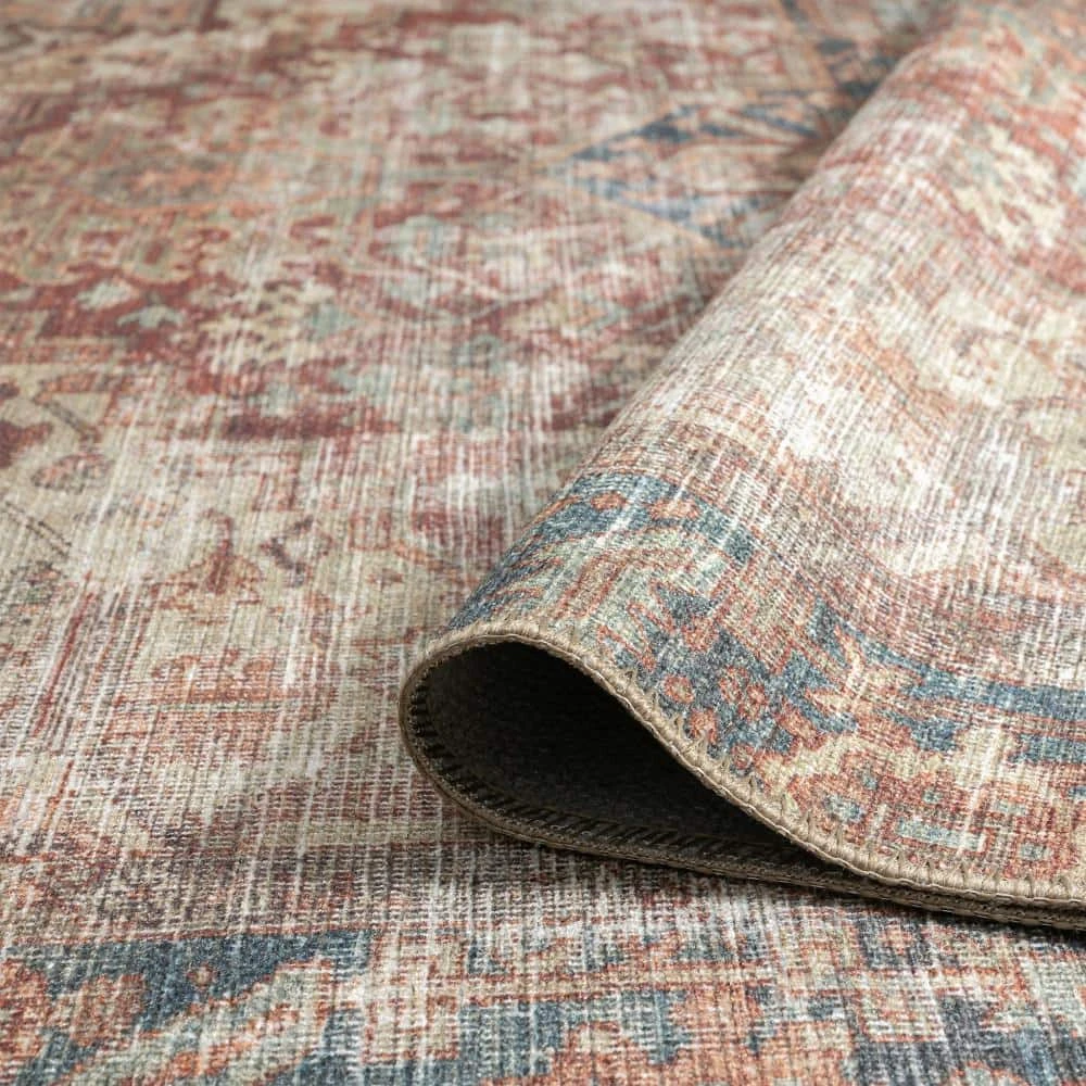 Parker Persian Rust 8 ft. x 10 ft. Machine Washable Indoor Area Rug by Tayse Rugs 7 Parker Persian Rust 8 ft. x 10 ft. Machine Washable Indoor Area Rug by Tayse Rugs - Image 5