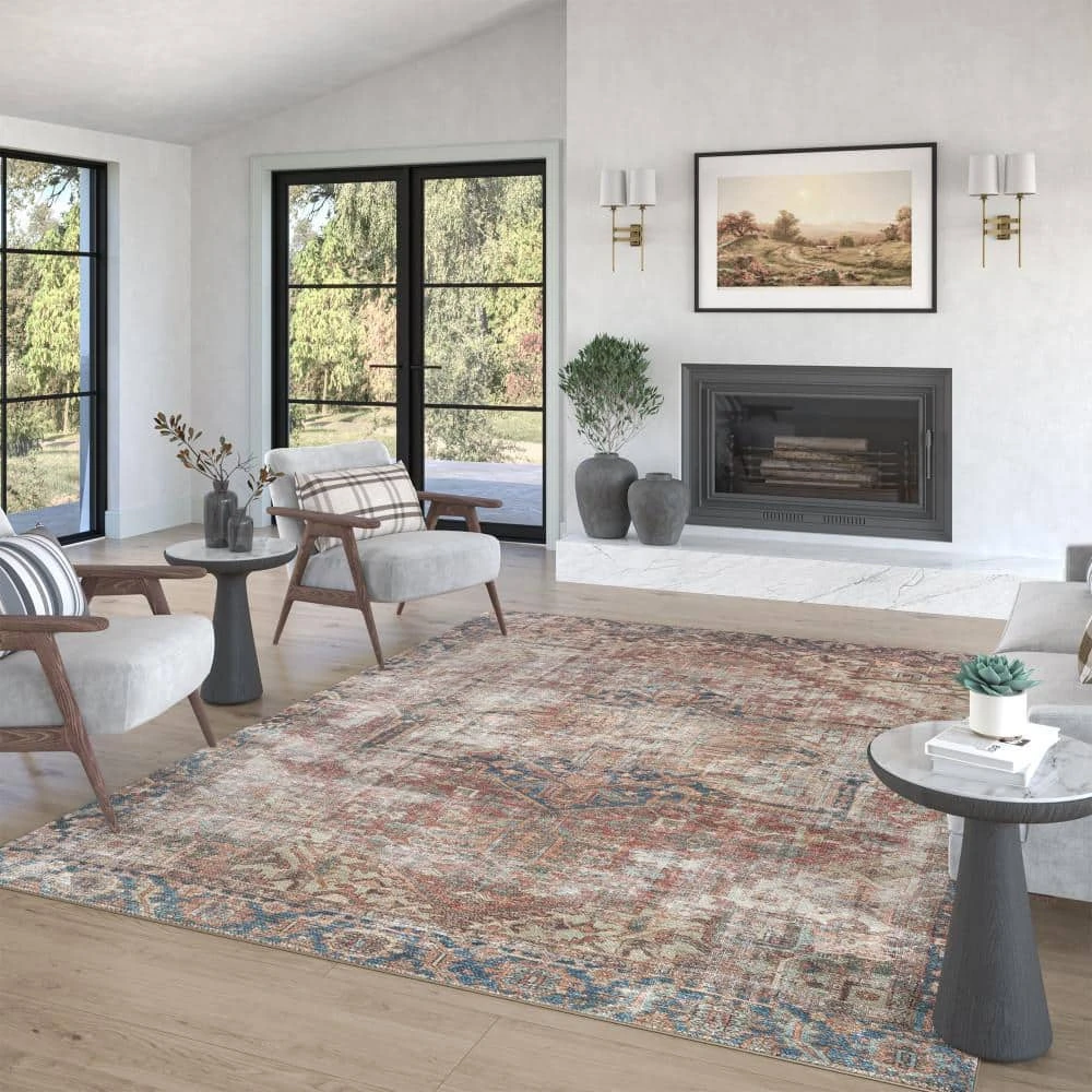 Parker Persian Rust 8 ft. x 10 ft. Machine Washable Indoor Area Rug by Tayse Rugs 8 Parker Persian Rust 8 ft. x 10 ft. Machine Washable Indoor Area Rug by Tayse Rugs - Image 6