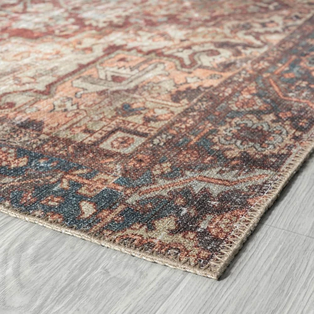 Parker Persian Rust 8 ft. x 10 ft. Machine Washable Indoor Area Rug by Tayse Rugs 10 Parker Persian Rust 8 ft. x 10 ft. Machine Washable Indoor Area Rug by Tayse Rugs - Image 8