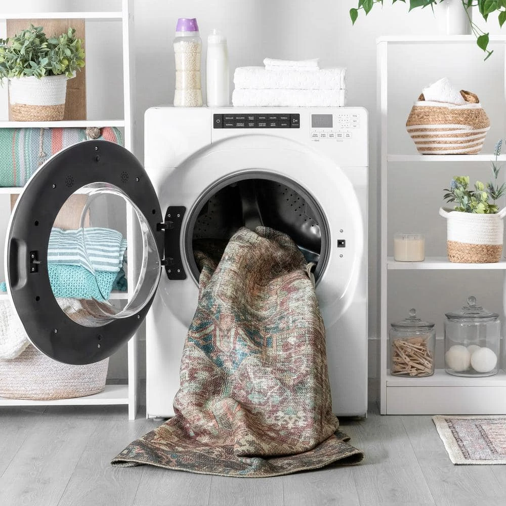 Parker Persian Rust 8 ft. x 10 ft. Machine Washable Indoor Area Rug by Tayse Rugs 5 Parker Persian Rust 8 ft. x 10 ft. Machine Washable Indoor Area Rug by Tayse Rugs - Image 3