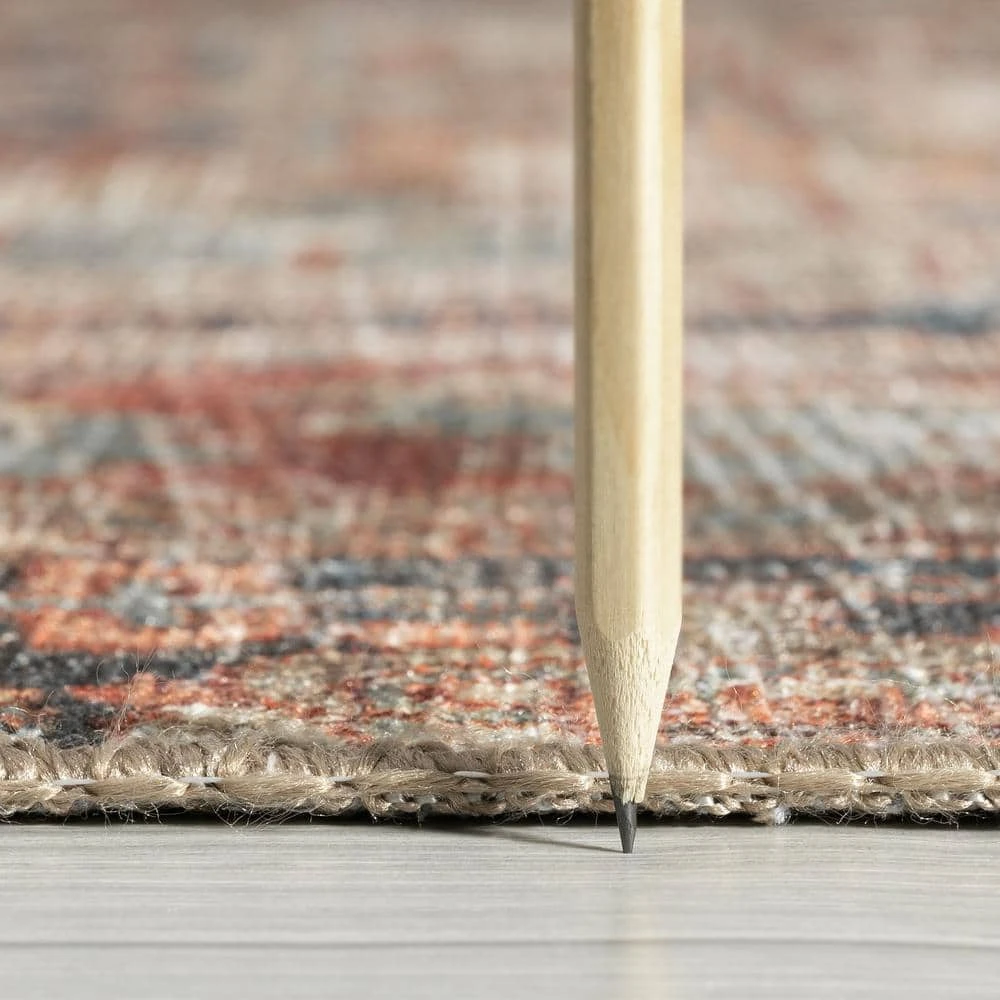 Parker Persian Rust 8 ft. x 10 ft. Machine Washable Indoor Area Rug by Tayse Rugs 4 Parker Persian Rust 8 ft. x 10 ft. Machine Washable Indoor Area Rug by Tayse Rugs - Image 2