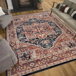 Tuscany Oriental Rust 8 ft. x 10 ft. Indoor Area Rug by Tayse Rugs -Malibu Wide Plank Shop rust tayse rugs area rugs tus1204 8x10 44 1000