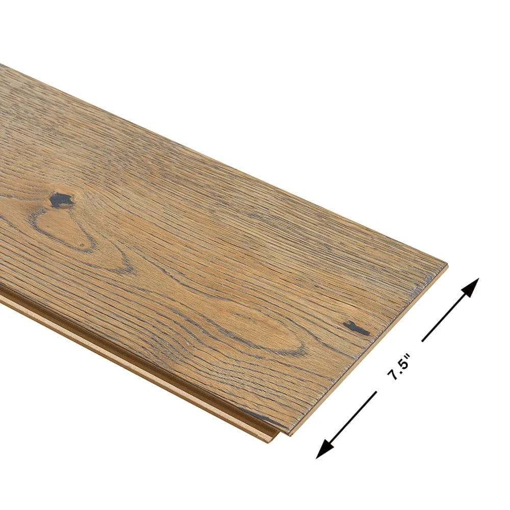 French Oak Santa Barbara 1/2 in. T x 7.5 in. W x Varying Length Engineered Click Hardwood Flooring (23.44 sq. ft./case) by Malibu Wide Plank 7 French Oak Santa Barbara 1/2 in. T x 7.5 in. W x Varying Length Engineered Click Hardwood Flooring (23.44 sq. ft./case) by Malibu Wide Plank - Image 5