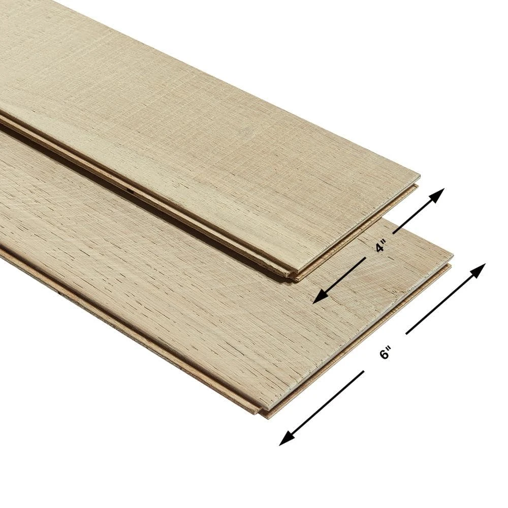 French Oak Seacliff 3/8 in. T x 4 & 6 in. W x Varying L Engineered Click Hardwood Flooring (793.94 sq. ft./pallet) by Malibu Wide Plank 8 French Oak Seacliff 3/8 in. T x 4 & 6 in. W x Varying L Engineered Click Hardwood Flooring (793.94 sq. ft./pallet) by Malibu Wide Plank - Image 6