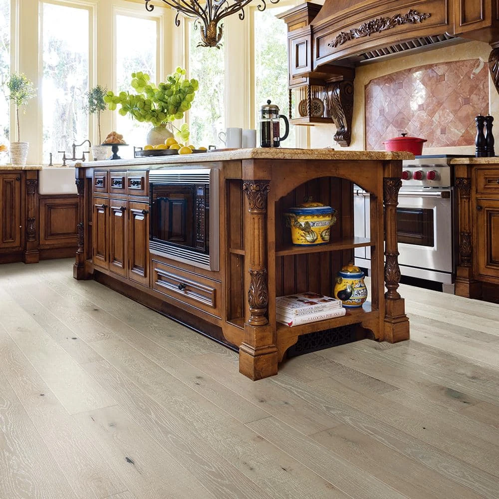 French Oak Seacliff 3/8 in. T x 4 & 6 in. W x Varying L Engineered Click Hardwood Flooring (793.94 sq. ft./pallet) by Malibu Wide Plank 4 French Oak Seacliff 3/8 in. T x 4 & 6 in. W x Varying L Engineered Click Hardwood Flooring (793.94 sq. ft./pallet) by Malibu Wide Plank - Image 2