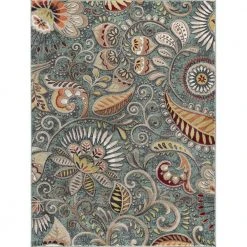 Capri Abstract Seafoam 8 ft. x 10 ft. Indoor Area Rug by Tayse Rugs