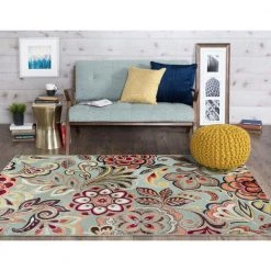 Deco Abstract Seafoam 8 ft. x 10 ft. Indoor Area Rug by Tayse Rugs -Malibu Wide Plank Shop seafoam tayse rugs area rugs dco1023 8x10 40 1000