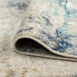 Detroit Abstract Silver 8 ft. x 10 ft. Indoor Area Rug by Tayse Rugs -Malibu Wide Plank Shop silver tayse rugs area rugs dtr1610 8x10 1f 1000