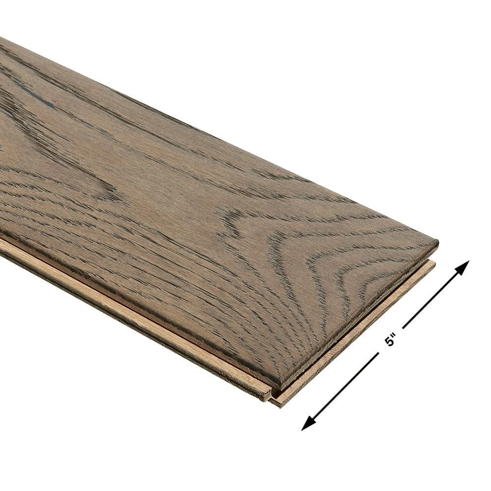 French Oak Solana 3/4 in. Thick x 5 in. Wide x Varying Length Solid Hardwood Flooring (22.60 sq. ft./case) by Malibu Wide Plank 6 French Oak Solana 3/4 in. Thick x 5 in. Wide x Varying Length Solid Hardwood Flooring (22.60 sq. ft./case) by Malibu Wide Plank - Image 4