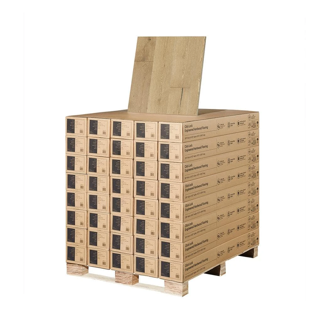 French Oak Sunset Cliffs 3/8 in. T x 6-1/2 in. W x Varying L Eng Click Hardwood Flooring (945.50 sq. ft. / pallet) by Malibu Wide Plank 5 French Oak Sunset Cliffs 3/8 in. T x 6-1/2 in. W x Varying L Eng Click Hardwood Flooring (945.50 sq. ft. / pallet) by Malibu Wide Plank - Image 3