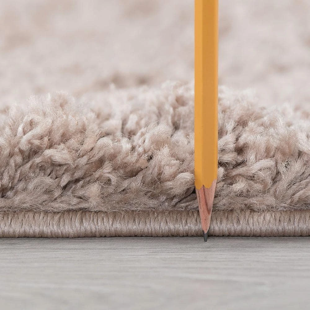 Jersey Shag Diamond Tan 9 ft. x 12 ft. Indoor Area Rug by Tayse Rugs 4 Jersey Shag Diamond Tan 9 ft. x 12 ft. Indoor Area Rug by Tayse Rugs - Image 2