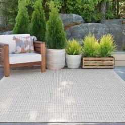 Denver Basketweave Taupe 8 ft. x 10 ft. Indoor/Outdoor Area Rug by Tayse Rugs -Malibu Wide Plank Shop taupe tayse rugs area rugs den1000 8x10 31 1000
