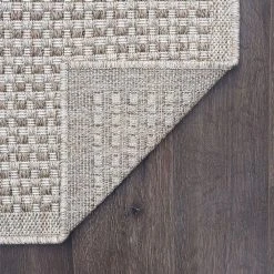 Denver Basketweave Taupe 8 ft. x 10 ft. Indoor/Outdoor Area Rug by Tayse Rugs -Malibu Wide Plank Shop taupe tayse rugs area rugs den1000 8x10 66 1000