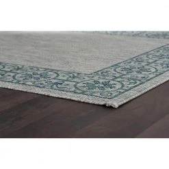 Veranda Border Teal 5 ft. x 8 ft. Indoor/Outdoor Area Rug by Tayse Rugs 11 Veranda Border Teal 5 ft. x 8 ft. Indoor/Outdoor Area Rug by Tayse Rugs -Malibu Wide Plank Shop teal tayse rugs outdoor rugs vnd1815 5x8 1f 1000