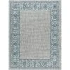 Veranda Border Teal 5 ft. x 8 ft. Indoor/Outdoor Area Rug by Tayse Rugs -Malibu Wide Plank Shop teal tayse rugs outdoor rugs vnd1815 5x8 64 1000