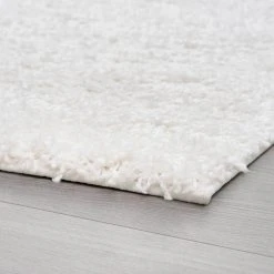 Jersey Shag Solid White 9 ft. x 12 ft. Indoor Area Rug by Tayse Rugs -Malibu Wide Plank Shop white tayse rugs area rugs jrs1000 9x12 c3 1000
