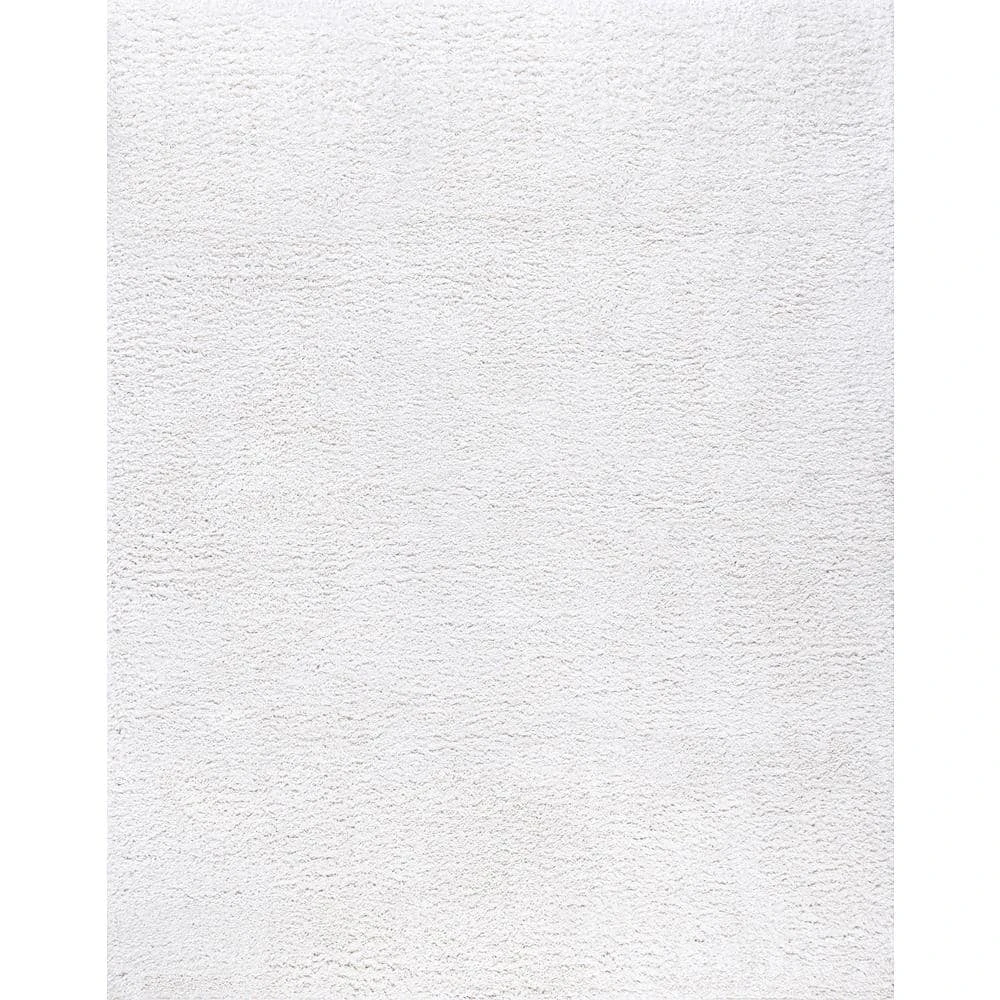 Soho Shag Solid Color White 5 ft. x 7 ft. Indoor Area Rug by Tayse Rugs 3 Soho Shag Solid Color White 5 ft. x 7 ft. Indoor Area Rug by Tayse Rugs